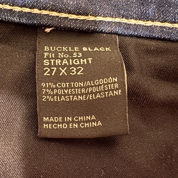 Buckle Black Jeans Size 27x32 - Picture 3 of 4